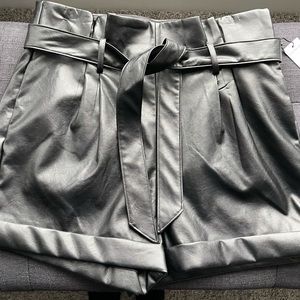 Black Leather Shorts